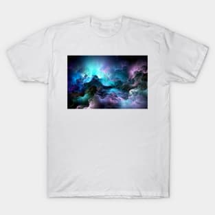 Abstract clouds fractal background T-Shirt